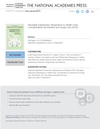 Reusable Elastomeric Respirators In Health Care Considerations For Routine And Surge Use 1st Edition And Medicine Engineering National Academies Of Sciences Health And Medicine Division Board On Health Sciences Policy Committee On The Use Of Elastomeric Respirators In Health Care Catharyn T Liverman Olivia C Yost Bonnie M E Rogers Linda Hawes