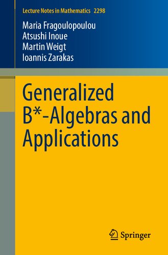 Generalized Balgebras And Applications 1st Ed 2022 Maria Fragoulopoulou