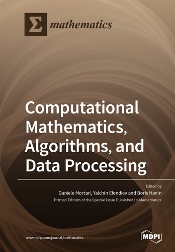 Computational Mathematics Algorithms And Data Processing Daniele Mortari Editor
