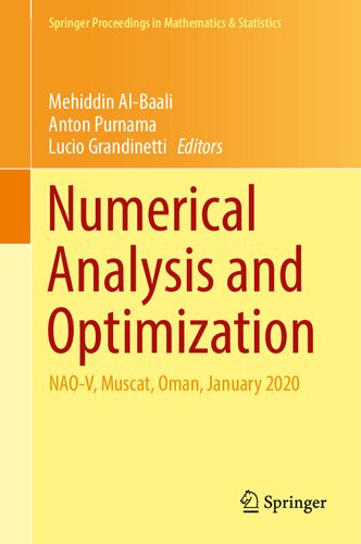 Numerical Analysis And Optimization Naov Muscat Oman January 2020 1st Ed 2021 Mehiddin Albaali
