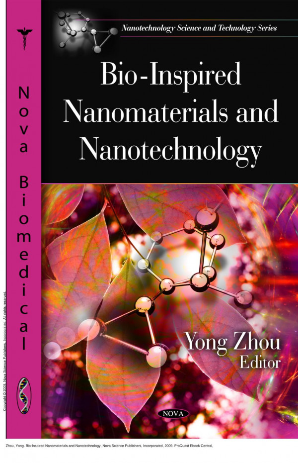 Bioinspired Nanomaterials And Nanotechnology 1st Edition Yong Zhou