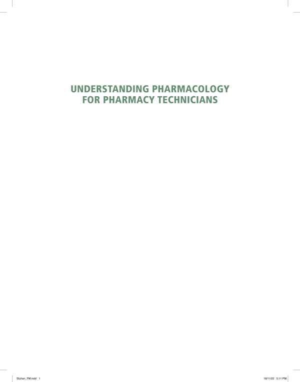 Understanding Pharmacology For Pharmacy Technicians 1st Edition Mary Ann Stuhan