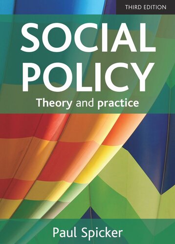 Social Policy Theory And Practice Paul Spicker