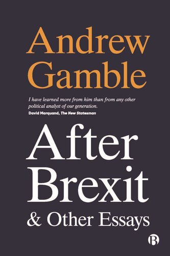 After Brexit And Other Essays Andrew Gamble