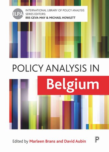 Policy Analysis In Belgium Marleen Brans Editor David Aubin Editor