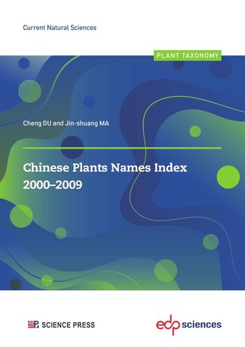 Chinese Plants Names Index 20002009 Cheng Du Jinshuang Ma