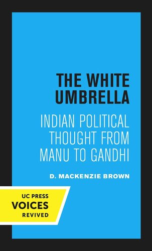 The White Umbrella Reprint 2020 D Mackenzie Brown C P Ramaswami Aliyar