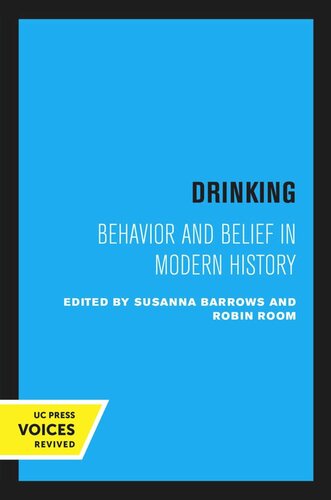 Drinking Reprint 2020 Susanna Barrows Editor Robin Room Editor