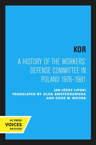 Kor Reprint 2020 Jan Jzef Lipski Olga Amsterdamska Gene M Moore