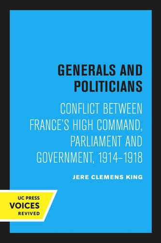 Generals And Politicians Reprint 2020 Jere Clemens King