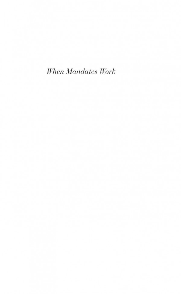 When Mandates Work Raising Labor Standards At The Local Level Michael Reich Editor Ken Jacobs Editor Miranda Dietz Editor