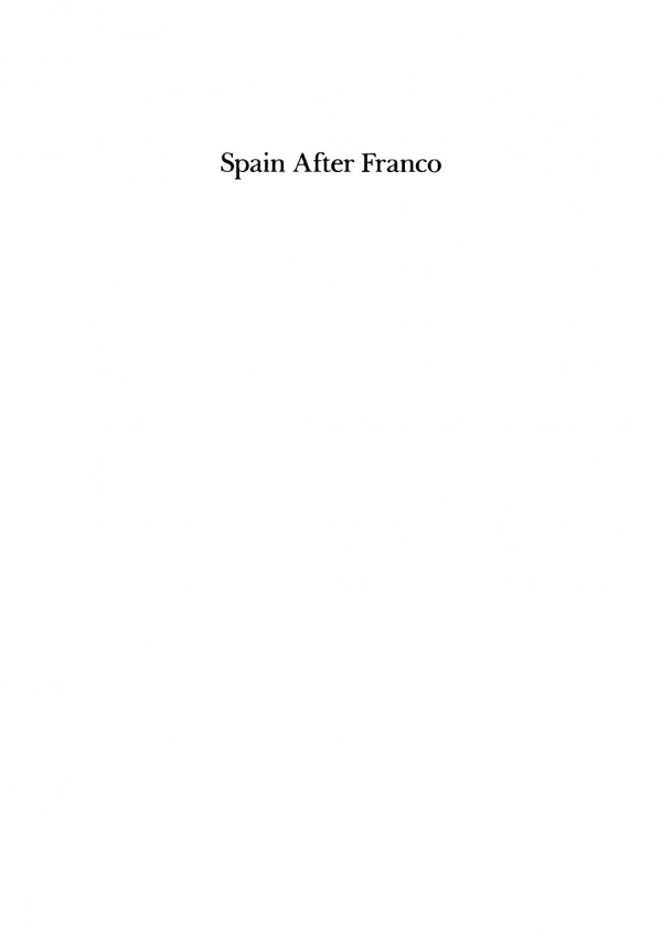 Spain After Franco Reprint 2020 Richard Gunther Giacomo Sani Goldie Shabad