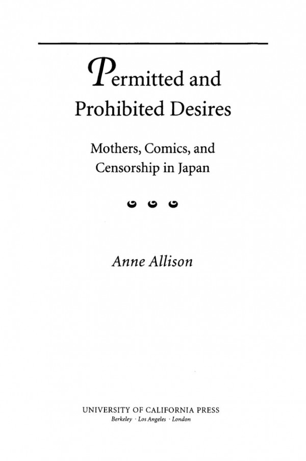 Permitted And Prohibited Desires Reprint 2020 Anne Allison