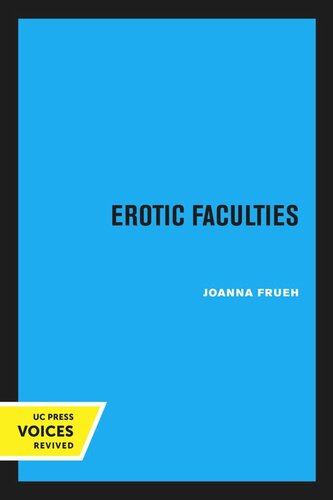 Erotic Faculties Reprint 2020 Joanna Frueh