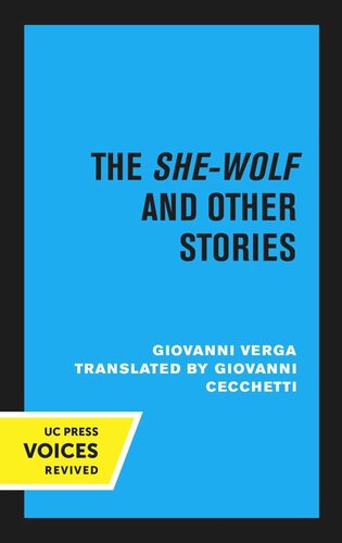 The Shewolf And Other Stories 2nd Rev Enl Ed Reprint 2020 Giovanni Verga Giovanni Cecchetti