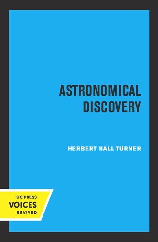 Astronomical Discovery Reprint 2019 Herbert Hall Turner