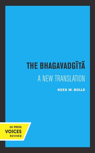 The Bhagavadgita A New Translation Reprint 2019 Kees Bolle