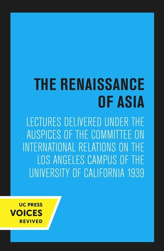 The Renaissance Of Asia Reprint 2020