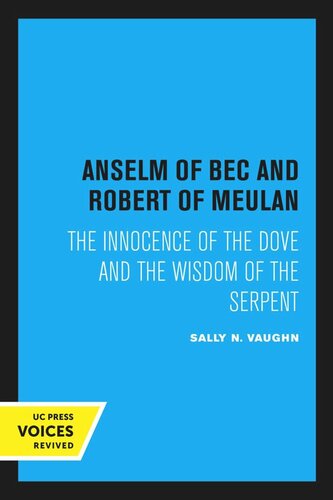 Anselm Of Bec And Robert Of Meulan Reprint 2020 Sally N Vaughn