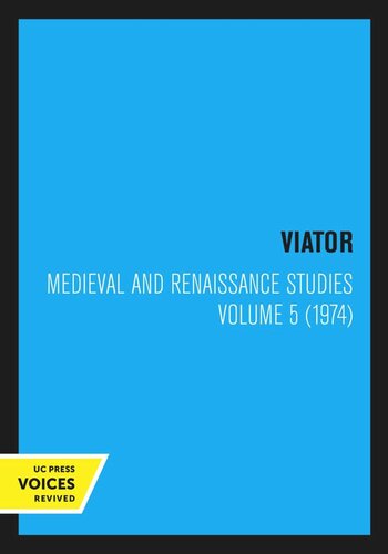 Viator Volume 5 1974 Reprint 2020