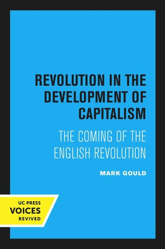 Revolution In The Development Of Capitalism Reprint 2020 Mark Gould