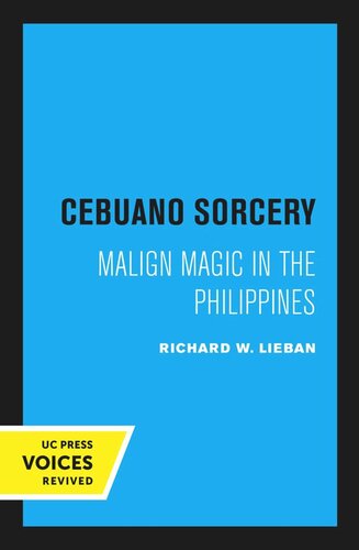 Cebuano Sorcery Reprint 2020 Richard W Lieban