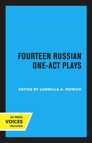 Fourteen Russian Oneact Plays Reprint 2020 Ludmilla A Patrick Editor