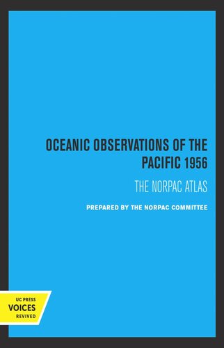 Oceanic Observations Of The Pacific 1956 Reprint 2019