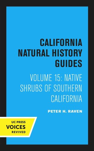 Native Shrubs Of Southern California 3th Printing Reprint 2020 Peter H Raven