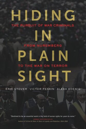 Hiding In Plain Sight The Pursuit Of War Criminals From Nuremberg To The War On Terror Eric Stover Victor Peskin Alexa Koenig