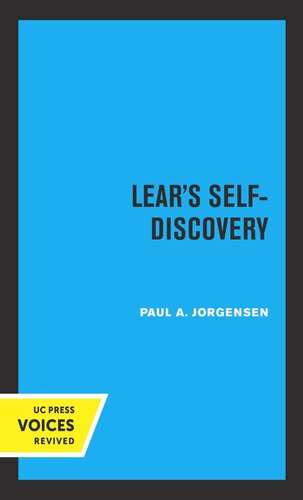 Lears Selfdiscovery Reprint 2019 Paul A Jorgensen