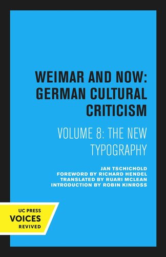 The New Typography Reprint 2020 Jan Tschichold Robin Kinross Ruari Mclean Richard Hendel