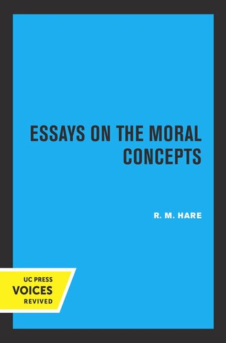 Essays On The Moral Concepts Reprint 2019 Rm Hare