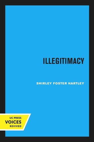 Illegitimacy Reprint 2020 Shirley Foster Hartley