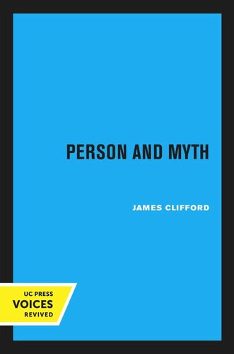 Person And Myth Reprint 2020 James Clifford