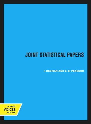 Joint Statistical Papers Reprint 2020 J Neyman E S Pearson
