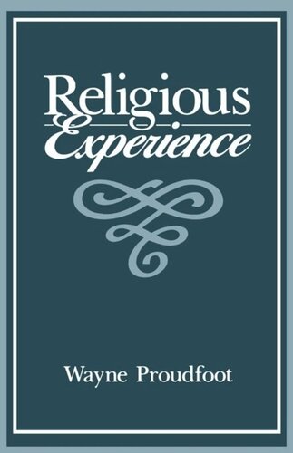 Religious Experience Wayne Proudfoot