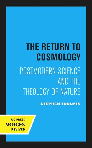 The Return To Cosmology First Paperback Printing 1985 Reprint 2020 Stephen Toulmin