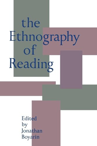 The Ethnography Of Reading Reprint 2019 Jonathan Boyarin Editor