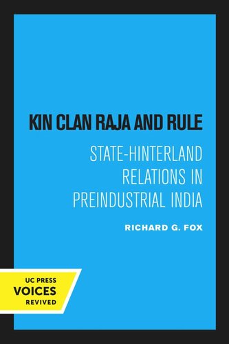 Kin Clan Raja And Rule Reprint 2020 Richard G Fox