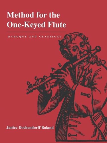 Method For The Onekeyed Flute Janice Dockendorff Boland
