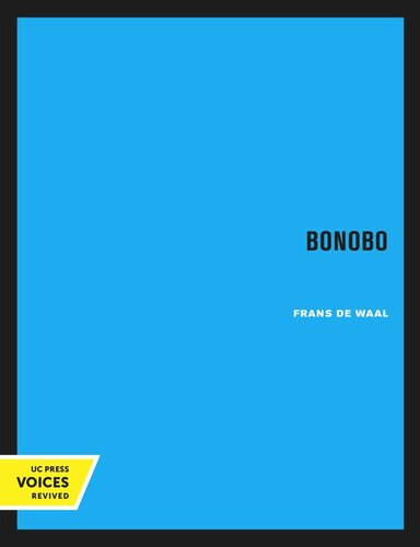 Bonobo Reprint 2020 Frans De Waal Frans Lanting
