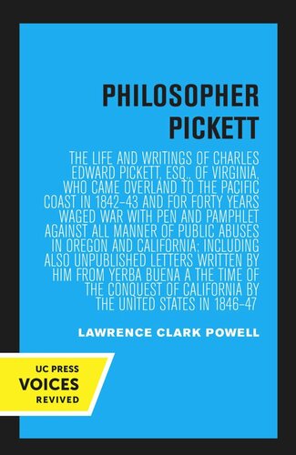 Philosopher Pickett Reprint 2020 Lawrence Clark Powell