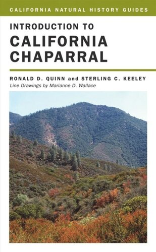 Introduction To California Chaparral Ronald D Quinn Sterling Keeley