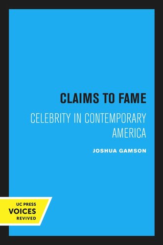 Claims To Fame Reprint 2020 Joshua Gamson