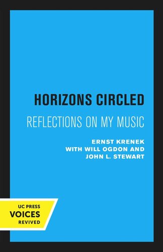 Horizons Circled Reprint 2020 Ernst Krenek Will Ogdon John L Stewart