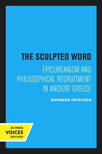 The Sculpted Word Reprint 2020 Bernard Frischer