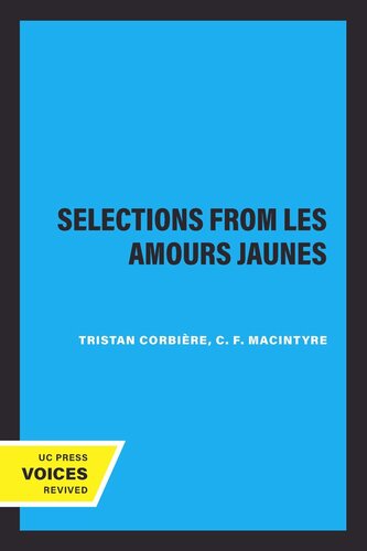 Selections From Les Amours Jaunes Reprint 2019 Tristan Corbire