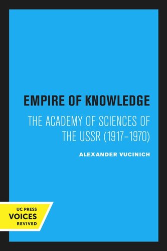 Empire Of Knowledge Reprint 2020 Alexander Vucinich