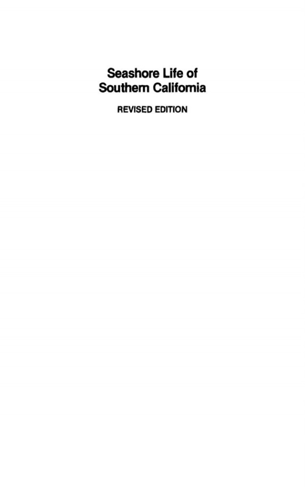 Seashore Life Of Southern California New And Revised Edition Reprint 2020 Sam Hinton